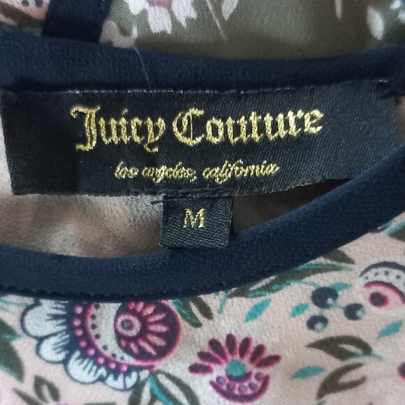 JUICY COUTURE boho floral peasant prairie granny mini dress - Picture 2 of 12